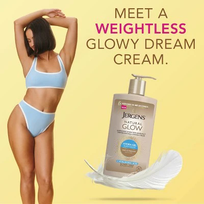 Jergens Natural Glow Hydra Gel Self Tanning Moisturizer for Face and Body Fair to Medium 8.3 fl oz - New - Image 3
