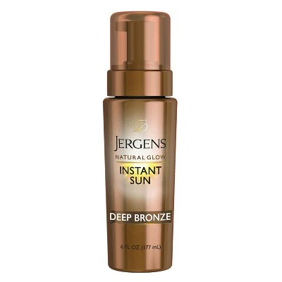 Jergens Natural Glow Instant Moisturizing Self Tanner Tanning Foam Deep Bronze 6 fl oz - Imperfect Container