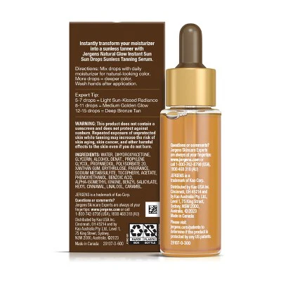 Jergens Natural Glow Instant Sun Drops Tanners 1 fl oz - Imperfect Box - Image 2