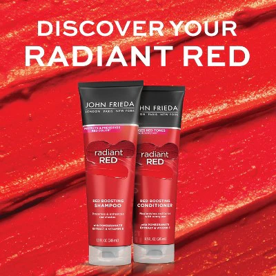 John Frieda Radiant Red Red Boosting Shampoo for Red Hair, Hair Color Protectant for Shades Red  8.3 fl oz - Imperfect Container - Image 6