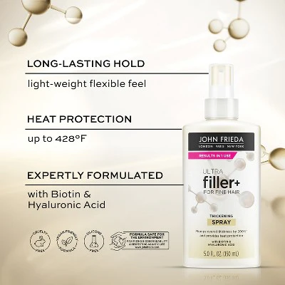 John Frieda UltraFiller+ Thickening Volumizing Spray 5 fl oz - New - Image 5
