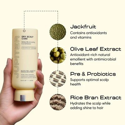 Jupiter Dry Scalp Care Deep Moisturizing Conditioner 8.5 fl oz - Imperfect Container - Image 7