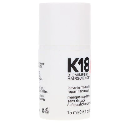 K18 Leave-In Molecular Repair Hair Mask 0.5 oz - Imperfect Box - Image 6