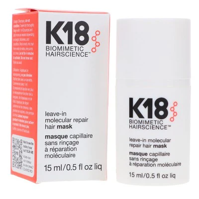 K18 Leave-In Molecular Repair Hair Mask 0.5 oz - Imperfect Box - Image 7