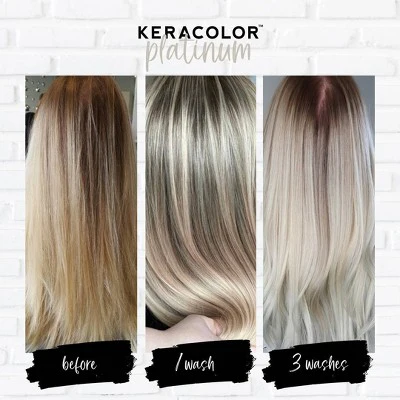 Keracolor Color + Clenditioner Temporary Hair Color Platinum 12 fl oz - New - Image 4