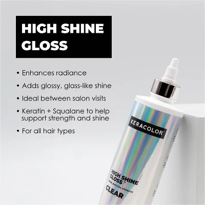 Keracolor High Shine Tinted Gloss Clear 8 fl oz - Imperfect Container - Image 2
