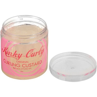 Kinky-Curly Original Curling Custard Natural Hair Styling Gel 8oz - Imperfect Container - Image 3