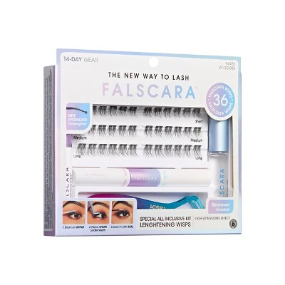 KISS Products Falscara Lash Extension Kit Lengthening Wisps 36ct - Imperfect Box - Image 9