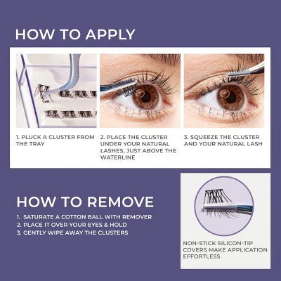 KISS Products imPRESS Long Lasting Press-On Self Adhesive False Eyelashes Demi Wispy 25ct - Imperfect Box - Image 5