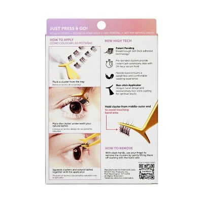 KISS imPRESS Press-On Self Adhesive Eyelashes Natural & Wispy 50ct - Imperfect Box - Image 11