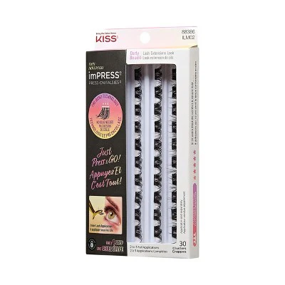 KISS Products imPRESS Press-On Self Adhesive Eyelashes Refill Curly 30ct - New - Image 11
