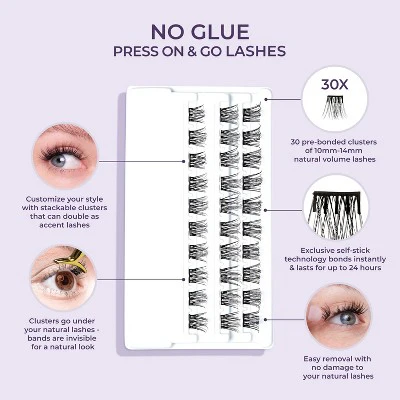 KISS Products imPRESS Press-On Self Adhesive Eyelashes Refill Wispy 30ct - New - Image 8