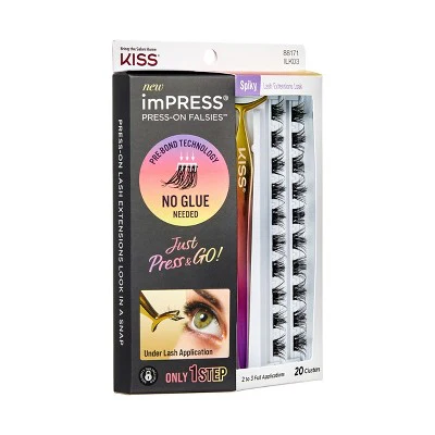 KISS Products imPRESS Press-On Self Adhesive Eyelashes Spiky 20 - New - Image 7