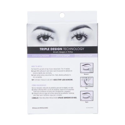 KISS Products Lash Couture 3D Push-Up False Eyelashes Babydoll 4ct - New - Image 7