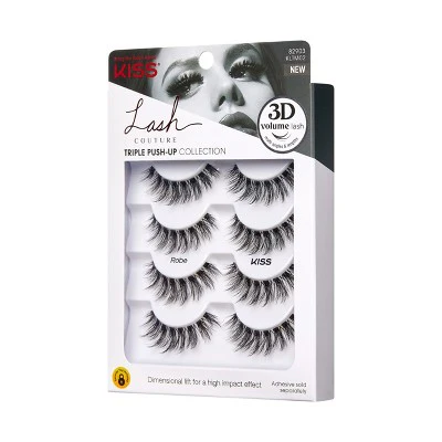 KISS Products Lash Couture 3D Volume False Eyelashes Robe 4ct - New - Image 6