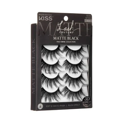 KISS Products Lash Couture Matte Black False Eyelashes Matte Cheviot 8ct - New - Image 6