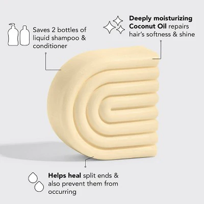 Kitsch Coconut Oil Deep-Moisturizing Solid Conditioner Bar 2.7oz - Imperfect Box - Image 2