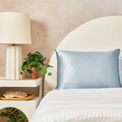 Kitsch Queen Size Satin Standard Pillowcase Thread Count Blue - Imperfect Box - Image 3