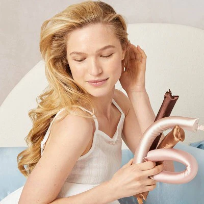 Kitsch Satin Jumbo Flexi Rods Hair Rollers Rosewood 4pk - Imperfect Box - Image 4