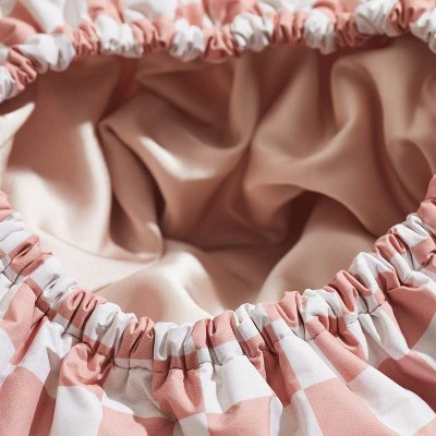 Kitsch Satin Lined Flexi Shower Cap Terracotta Checker - Imperfect Box - Image 3