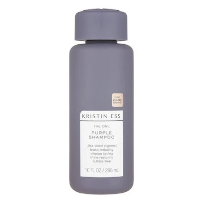 Kristin Ess Sulfate Free Purple Shampoo, Tones Brassiness for Blonde + Brunette Hair - 10 fl oz