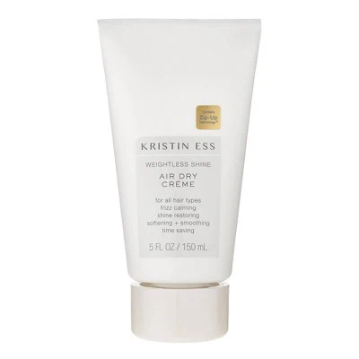Kristin Ess Weightless Shine Air Dry Cream for Frizz Control, Curl Definition, Texture and Blow Out Prep 5 fl oz - Imperfect Container