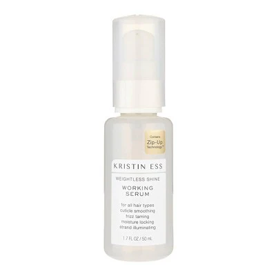 Kristin Ess Weightless Shine Working Hair Serum Frizz Taming, Smoothing, Moisture Locking 1.7 fl oz - Imperfect Box