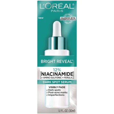 L'Oreal Paris Bright Reveal 12% Niacinamide Dark Spot Serum 1 floz - Imperfect Box - Image 2