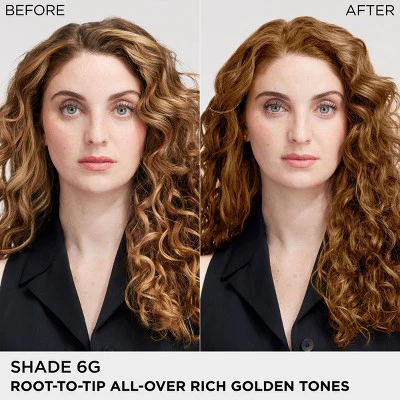 L'Oreal Paris Colorsonic Ammonia Free Permanent Hair Color Cartridge Device Sold Separately Light Brown Gold 6G - Imperfect Box - Image 4