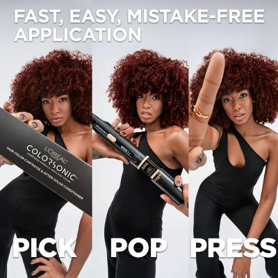 L'Oreal Paris Colorsonic Ammonia Free Permanent Hair Color Cartridge Device Sold Separately Light Brown Gold 6G - Imperfect Box - Image 7