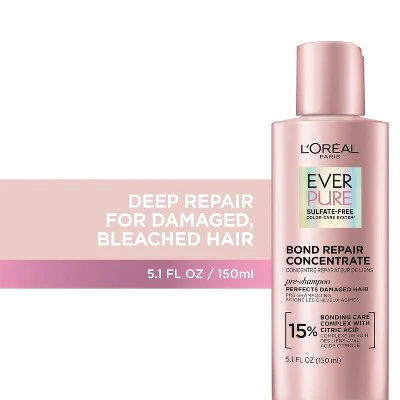 L'Oreal Paris EverPure Sulfate Free Bond Repair Pre Shampoo Treatment 5.1 fl oz - New - Image 10