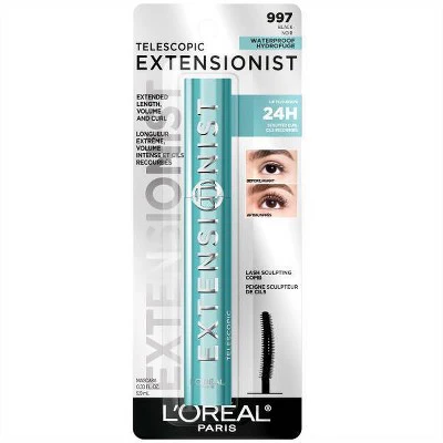 L'Oreal Paris Extensionist Curling & Lengthening Mascara Black Waterproof 997 0.41 fl oz - New - Image 9