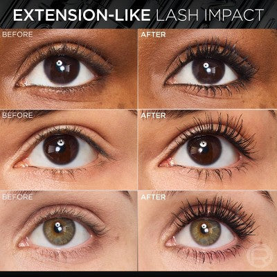 L'Oreal Paris Extensionist Curling & Lengthening Mascara Blackest Black Washable 0.41 fl oz - Imperfect Box - Image 3