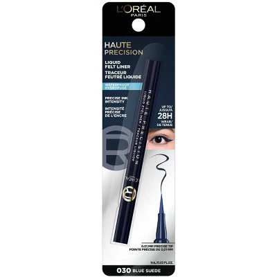 L'Oreal Paris Haute Precision Waterproof Felt Tip Liquid Eyeliner 30 Blue Suede 0.03 fl oz - Missing Box - Image 10