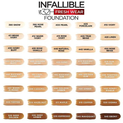 L'Oreal Paris Infallible 32HR Fresh Wear Foundation SPF 25 430 Ivory Buff 1 fl oz - New - Image 6