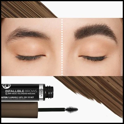 L'Oreal Paris Infallible Brows 24H Volumizing Eyebrow Mascara 5 Brunette 0.13 fl oz - Imperfect Box - Image 2