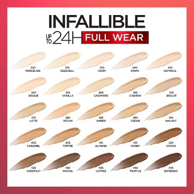 L'Oreal Paris Infallible Full Coverage, Waterproof Concealer 340 Fawn 0.33 fl oz - Imperfect Container - Image 6