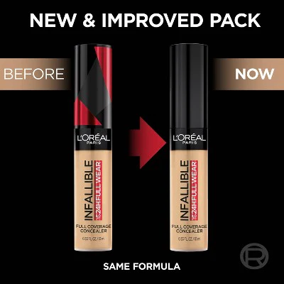 L'Oreal Paris Infallible Full Wear, Full Coverage, Waterproof Concealer 345 Oatmeal 0.33 fl oz - New - Image 7