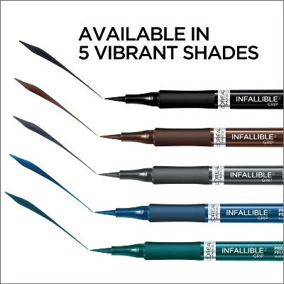 L'Oreal Paris Infallible Grip Precision Felt Tip Waterproof Eyeliner 610 Gray 0.034 fl oz - Imperfect Box - Image 7