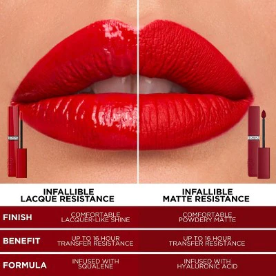 L'Oreal Paris Infallible Lacque Resistance Liquid Lipstick Berry Bordeaux 0.13 fl oz - New - Image 12