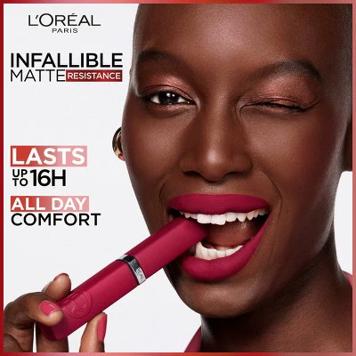 L'Oreal Paris Infallible Matte Resistance Liquid Matte Lipstick 600 First Kiss 0.31oz - New - Image 7