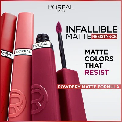 L'Oreal Paris Infallible Matte Resistance Liquid Matte Lipstick 601 Worth It 0.16 fl oz - New - Image 5