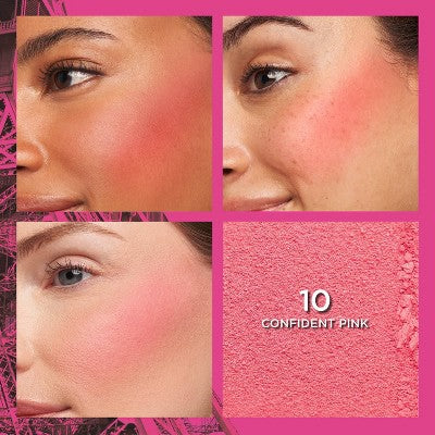 L'Oreal Paris Infallible Up to 24H Fresh Wear Blush Powder 10 Confident Pink 0.31oz - New - Image 2