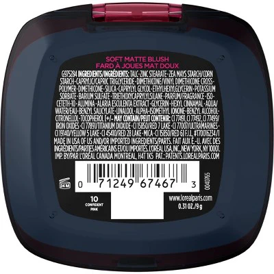 L'Oreal Paris Infallible Up to 24H Fresh Wear Blush Powder 10 Confident Pink 0.31oz - New - Image 7