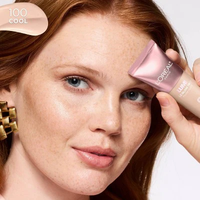 L'Oreal Paris Lumi Le Glow Tint Liquid Skin Tint 100 Cool 0.84 fl oz - Imperfect Container - Image 4