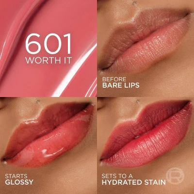 L'Oreal Paris Paradise Hyaluron Tint Lip Stain Serum 601 Worth It 0.16 fl oz - Imperfect Container - Image 3