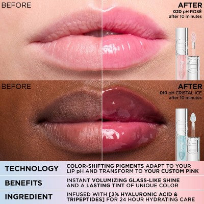 L'Oreal Paris Plump Ambition Hyaluron pH Lip Oil Plumping Lip Gloss Coral 0.16 fl oz - New - Image 8