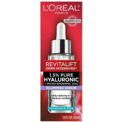 L'Oreal Paris Revitalift Derm Intensives Hyaluronic Acid Serum 1 fl oz - Imperfect Box - Image 2