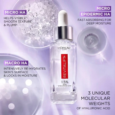 L'Oreal Paris Revitalift Derm Intensives Hyaluronic Acid Serum 1 fl oz - Imperfect Box - Image 4