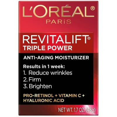 L'Oreal Paris Revitalift Triple Power Deep-Acting Face Moisturizer 1.7oz - Imperfect Box - Image 2